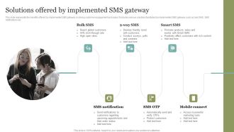 Solutions Offered By Implemented SMS Gateway Download PDF