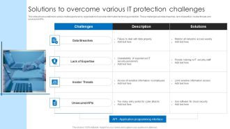 Solutions To Overcome Various It Protection Challenges Summary PDF