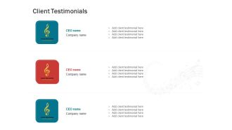 Sound Production Firm Agreement Proposal Client Testimonials Ppt Layouts Show PDF