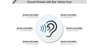 Sound Waves With Ear Vector Icon Ppt PowerPoint Presentation File Background Designs PDF