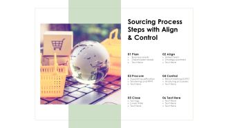 Sourcing Process Steps With Align And Control Ppt PowerPoint Presentation Styles Professional