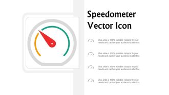 Speedometer Vector Icon Ppt Powerpoint Presentation Gallery Objects