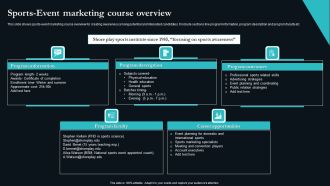 Sports Event Marketing Course Overview Graphics PDF