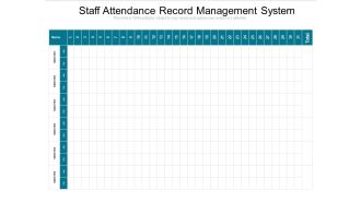 Staff Attendance Record Management System Ppt PowerPoint Presentation Ideas Example Topics PDF