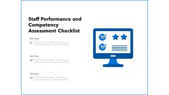 Staff Performance And Competency Assessment Checklist Ppt PowerPoint Presentation Styles Design Inspiration PDF