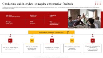 Staff Retention Techniques To Minimize Hiring Expenses Conducting Exit Interview To Acquire Constructive Introduction PDF