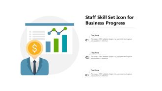Staff Skill Set Icon For Business Progress Ppt PowerPoint Presentation File Introduction PDF