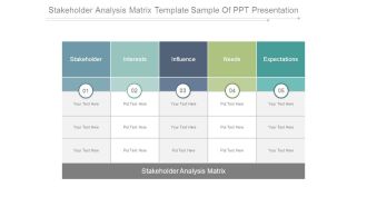 Stakeholder Analysis Matrix Template Sample Of Ppt Presentation