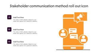 Stakeholder Communication Method Roll Out Icon Introduction PDF