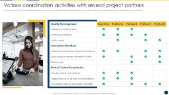 Stakeholder Communication Program Various Coordination Activities With Several Project Partners Download PDF