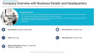 Stakeholder Governance Improve Overall Corporate Performance Company Overview With Business Template PDF