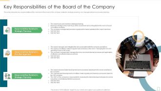 Stakeholder Management Assessment Business Fundamentals Key Responsibilities Of The Board Formats PDF