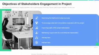 Stakeholders Participation Project Development Process Objectives Of Stakeholders Engagement In Project Slides PDF