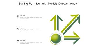 Starting Point Icon With Multiple Direction Arrow Ppt PowerPoint Presentation Gallery Layout PDF