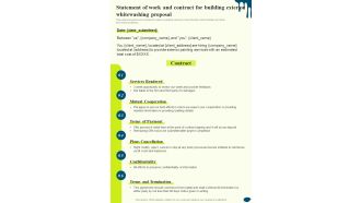 Statement Of Work And Contract For Building Exterior Whitewashing One Pager Sample Example Document