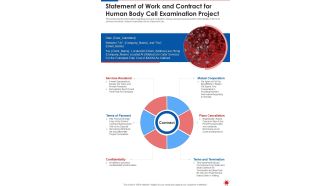 Statement Of Work And Contract For Human Body Cell Examination Project One Pager Sample Example Document