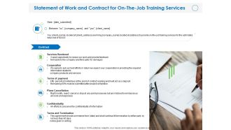 Statement Of Work And Contract For On The Job Training Services Ppt Backgrounds PDF
