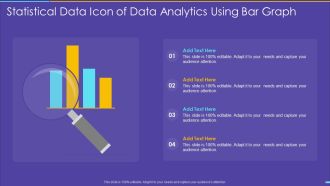 Statistical Data Icon Of Data Analytics Using Bar Graph Background PDF