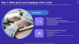 Step 1 Write Good And Engaging Video Script Mockup PDF