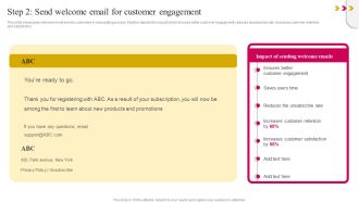Step 2 Send Welcome Email For Customer Engagement Topics PDF