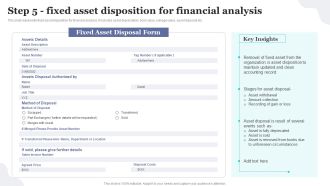 Step 5 Fixed Asset Disposition For Financial Analysis Implementing Fixed Asset Tracking Solution Pictures PDF