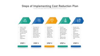 Steps Of Implementing Cost Reduction Plan Ppt PowerPoint Presentation Gallery Graphic Images PDF