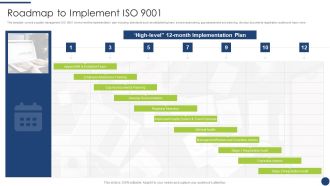 Steps To Achieve ISO 9001 Certification Roadmap To Implement ISO 9001 Background PDF