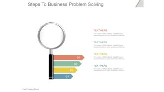 Steps To Business Problem Solving Ppt PowerPoint Presentation Deck