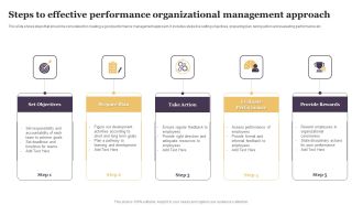 Steps To Effective Performance Organizational Management Approach Themes PDF