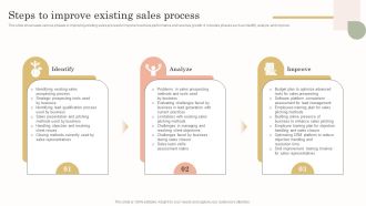 Steps To Improve Existing Sales Process Sample PDF