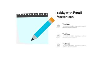 Sticky With Pencil Vector Icon Ppt PowerPoint Presentation File Brochure PDF