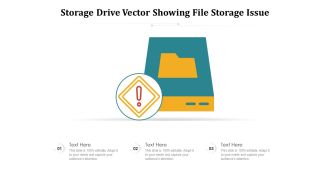 Storage Drive Vector Showing File Storage Issue Ppt PowerPoint Presentation Infographic Template Template PDF