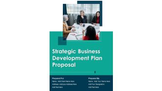 Strategic Business Development Plan Proposal Example Document Report Doc Pdf Ppt