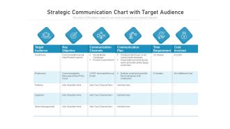 Strategic Communication Chart With Target Audience Ppt PowerPoint Presentation Gallery Backgrounds PDF