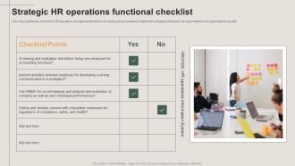 Strategic HR Operations Functional Checklist Graphics PDF