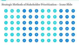 Strategic Methods Of Stakeholder Prioritization Icons Slide Rules PDF
