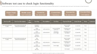 Strategic Plan For Enterprise Software Test Case To Check Login Functionality Rules PDF