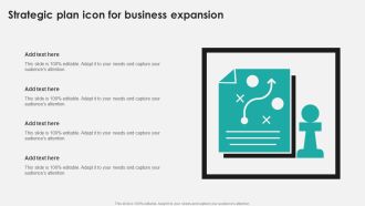 Strategic Plan Icon For Business Expansion Slide Ppt PowerPoint Presentation Styles Examples PDF