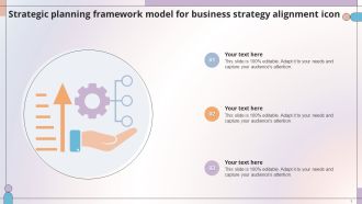 Strategic Planning Framework Model For Business Strategy Alignment Icon Graphics PDF