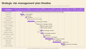 Strategic Risk Management Plan Timeline Infographics PDF