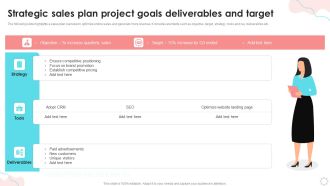 Strategic Sales Plan Project Goals Deliverables And Target Ppt PowerPoint Presentation Icon Gridlines PDF