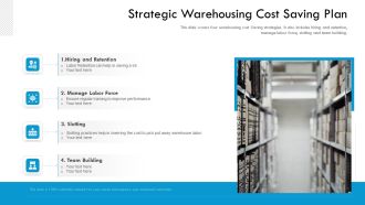Strategic Warehousing Cost Saving Plan Ppt PowerPoint Presentation File Mockup PDF