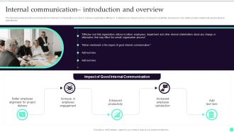 Strategies And Guide To Create Crisis Internal Communication Introduction And Overview Information PDF