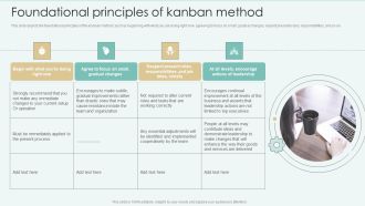 Strategies Of Agile Development To Enhance Processes Foundational Principles Of Kanban Method Mockup PDF