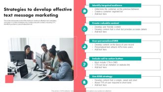 Strategies To Develop Effective Text Message Marketing Summary PDF