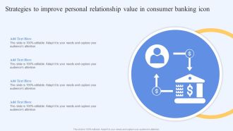 Strategies To Improve Personal Relationship Value In Consumer Banking Icon Professional PDF
