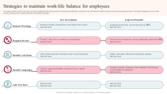 Strategies To Maintain Work-Life Balance For Employees Structure PDF