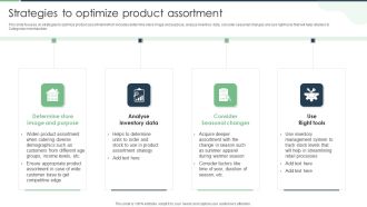 Strategies To Optimize Product Assortment Sample PDF