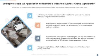 Strategy To Scale Up Application Performance When The Business Grows Significantly Designs PDF