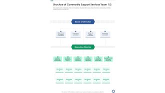 Structure Of Community Support Services Team One Pager Sample Example Document